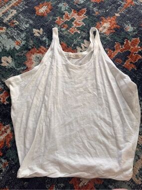 We The Free White Linen-Blend Relaxed Tank